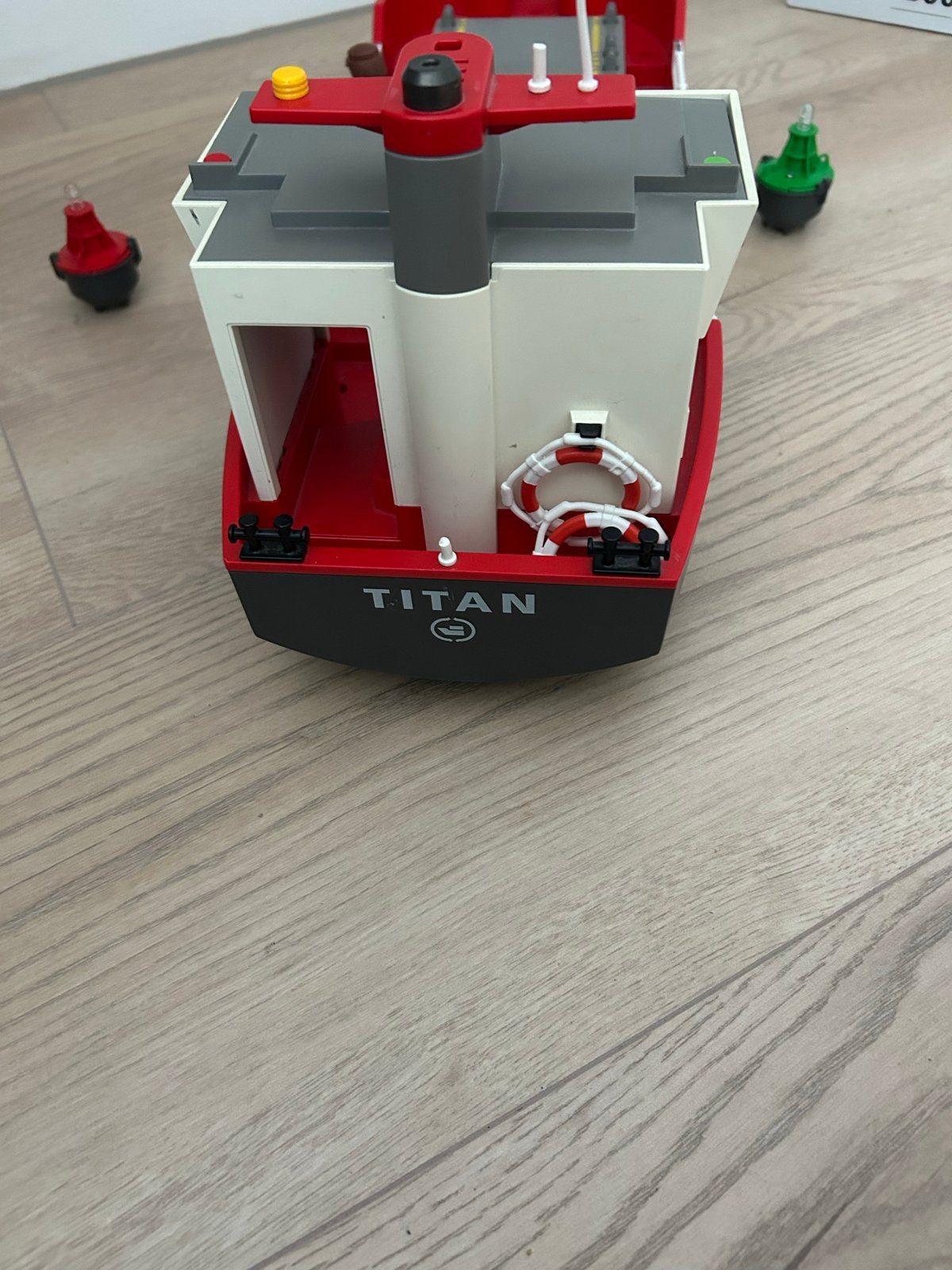 Playmobil Vrachtschip 'Titan' met accessoires, Ophalen of Verzenden, Gebruikt
