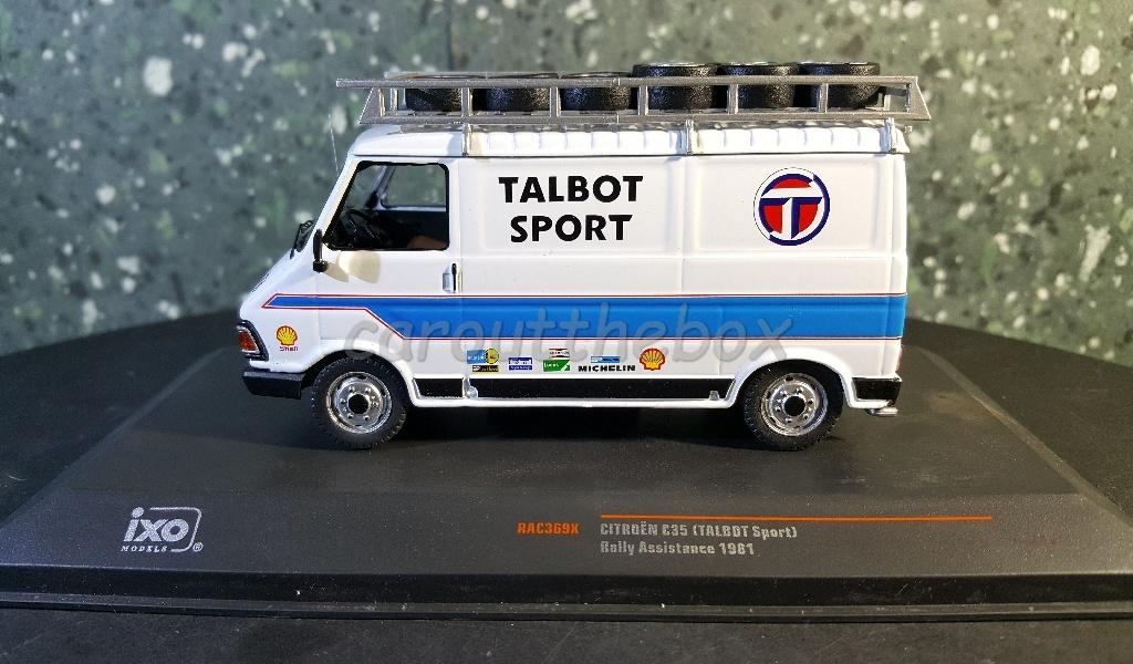 Citroen C35 TALBOT SPORT rally service 1/43 Ixo V640, Verzenden, Nieuw, Auto, Overige merken
