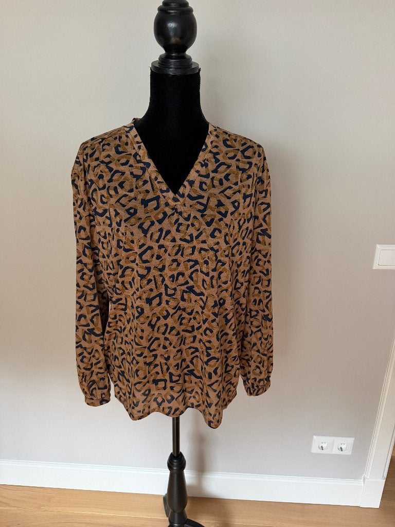 NIEUW blouse print maat M, Nieuw, Hema, Groen, Ophalen