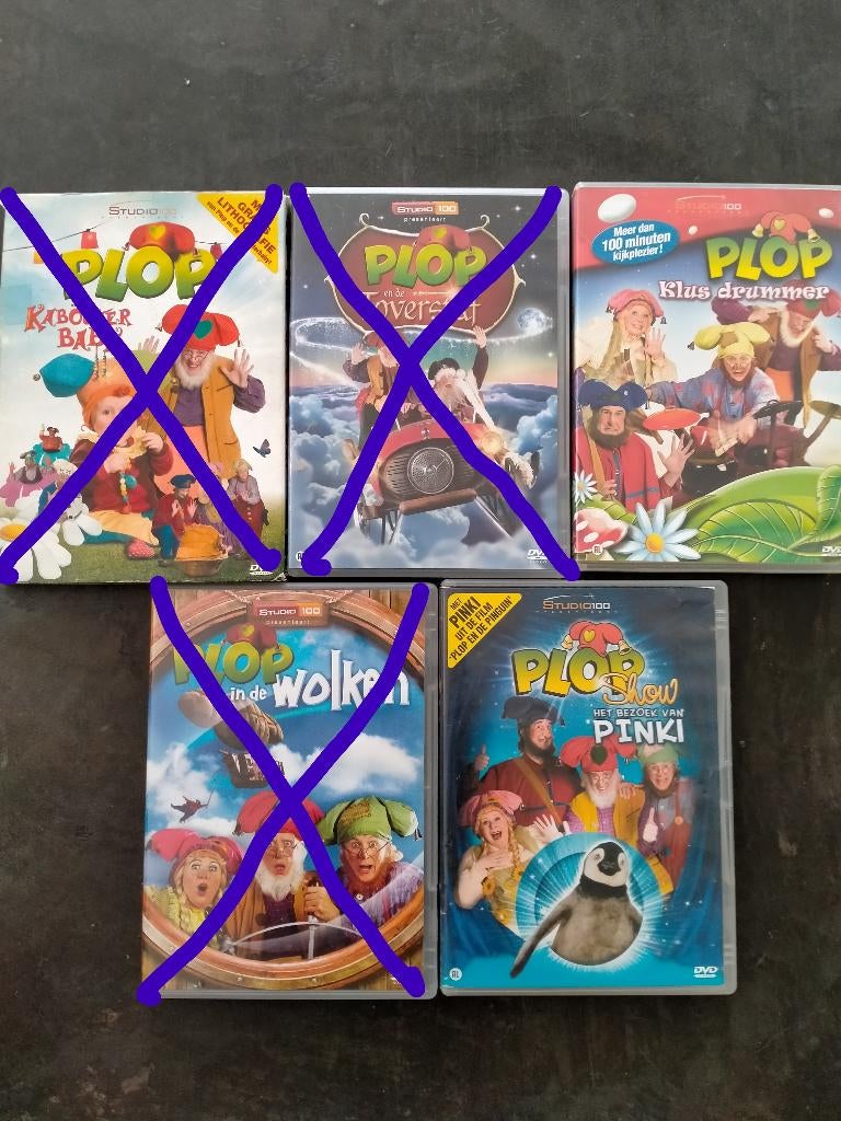 Kinder DVD's - Plop - Sprookjesboom - Cars - Jets Cars, Cd's en Dvd's, Alle leeftijden, Ophalen of Verzenden, Zo goed als nieuw