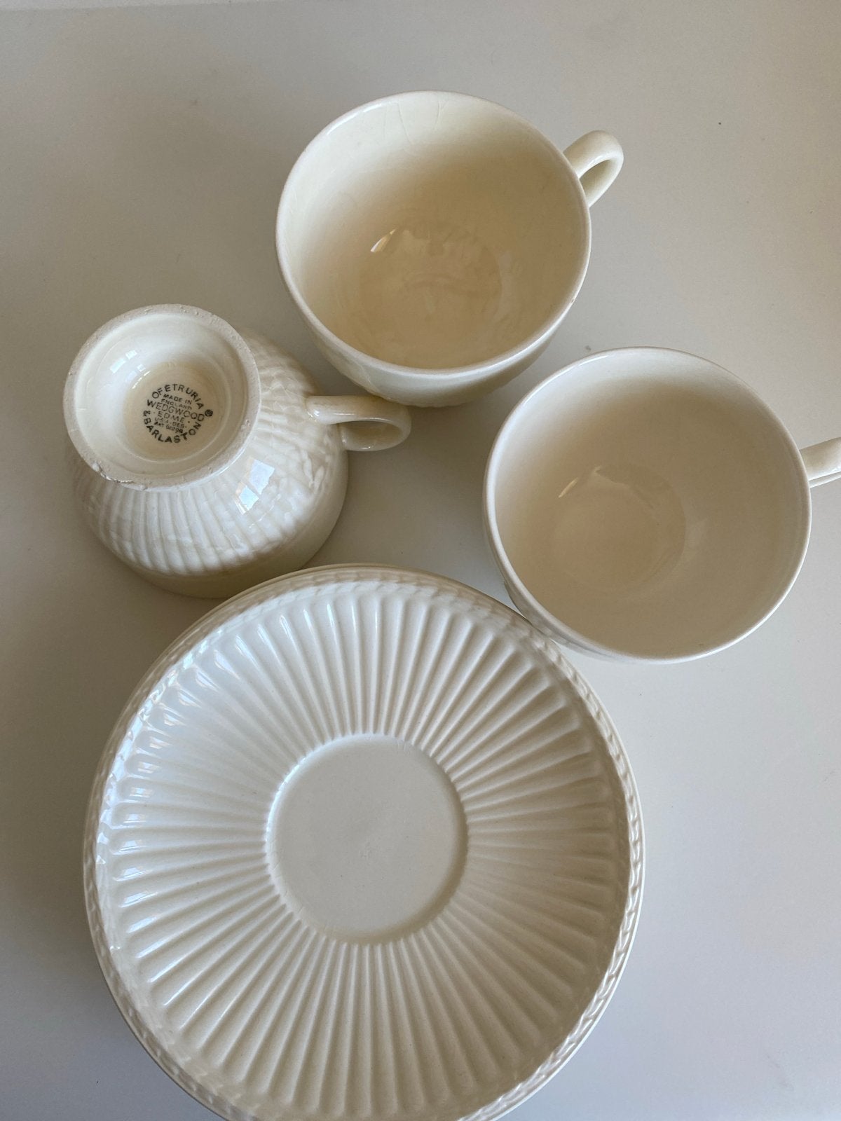 3  kop en schotels Wedgewood Edme, Etruria W.S. George, Ophalen of Verzenden