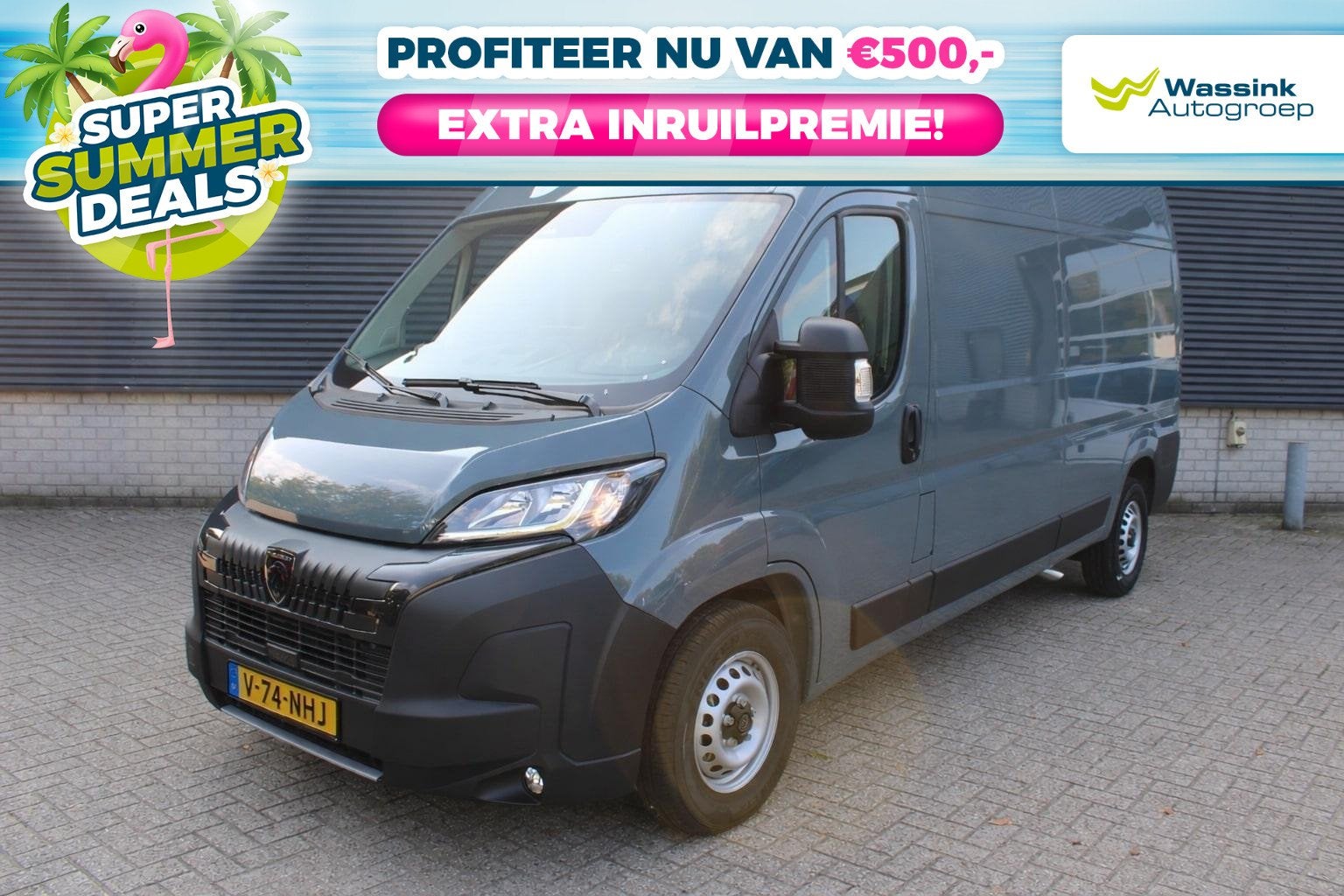 Peugeot Boxer GB 2.2 180PK BlueHDi L3H2 EAT8 | SUMMERDEAL |, Auto's, Stof, 4 cilinders, 179 pk, 3000 kg