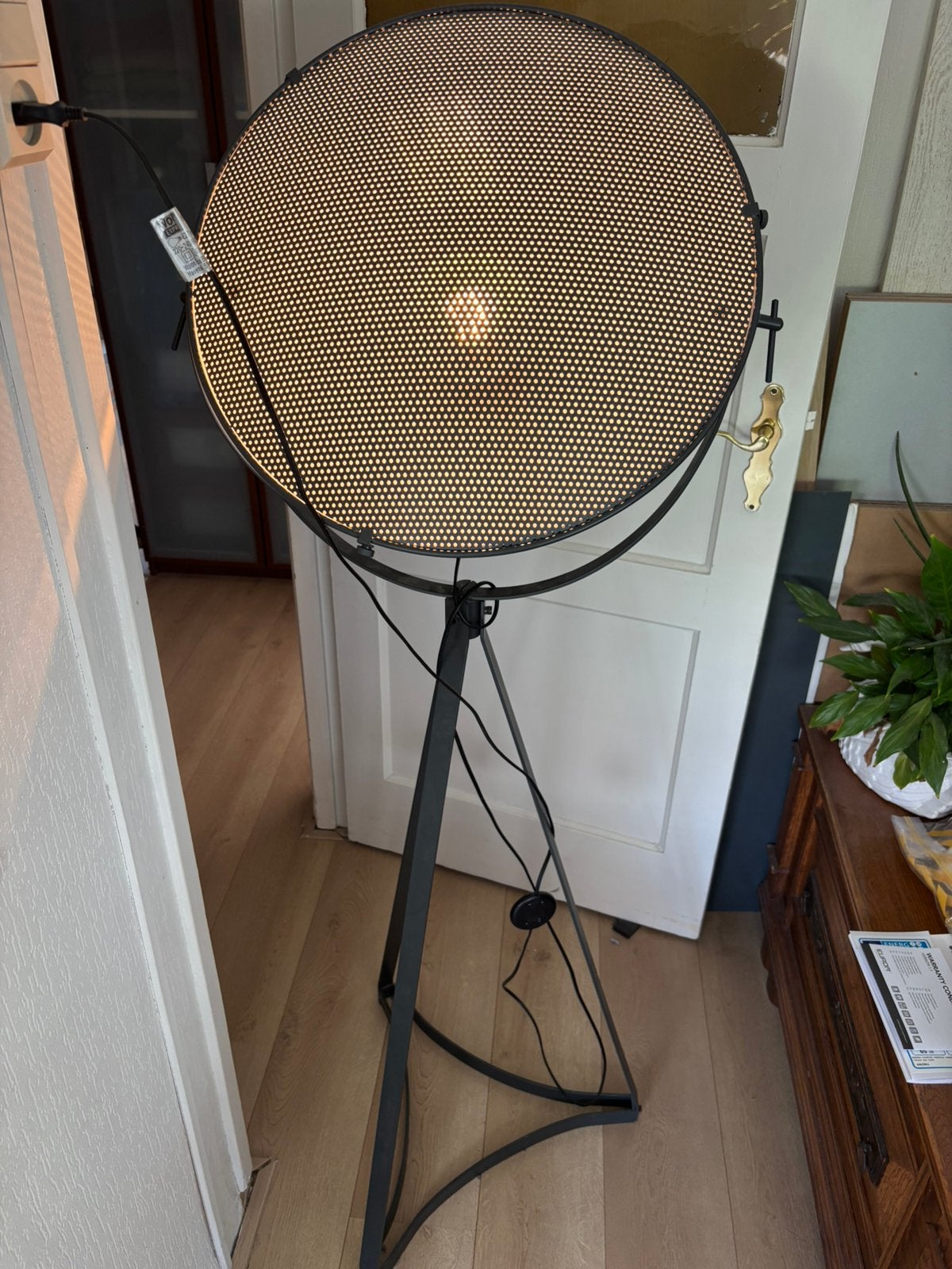 Staande industrieele lamp, Ophalen, Industrieeel, Zo goed als nieuw, Metaal