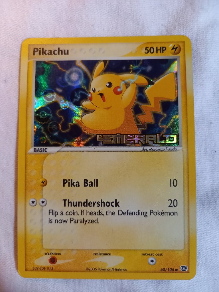 Pikachu EX Emerald 2005, Ophalen of Verzenden, Gebruikt, Losse kaart