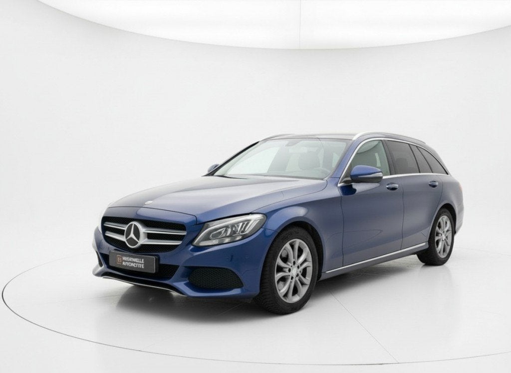 Mercedes-benz C-KLASSE 180 CDI PRESTIGE, Camera, Leder, Navi, Auto's, Gebruikt, Euro 6, 4 cilinders, Blauw