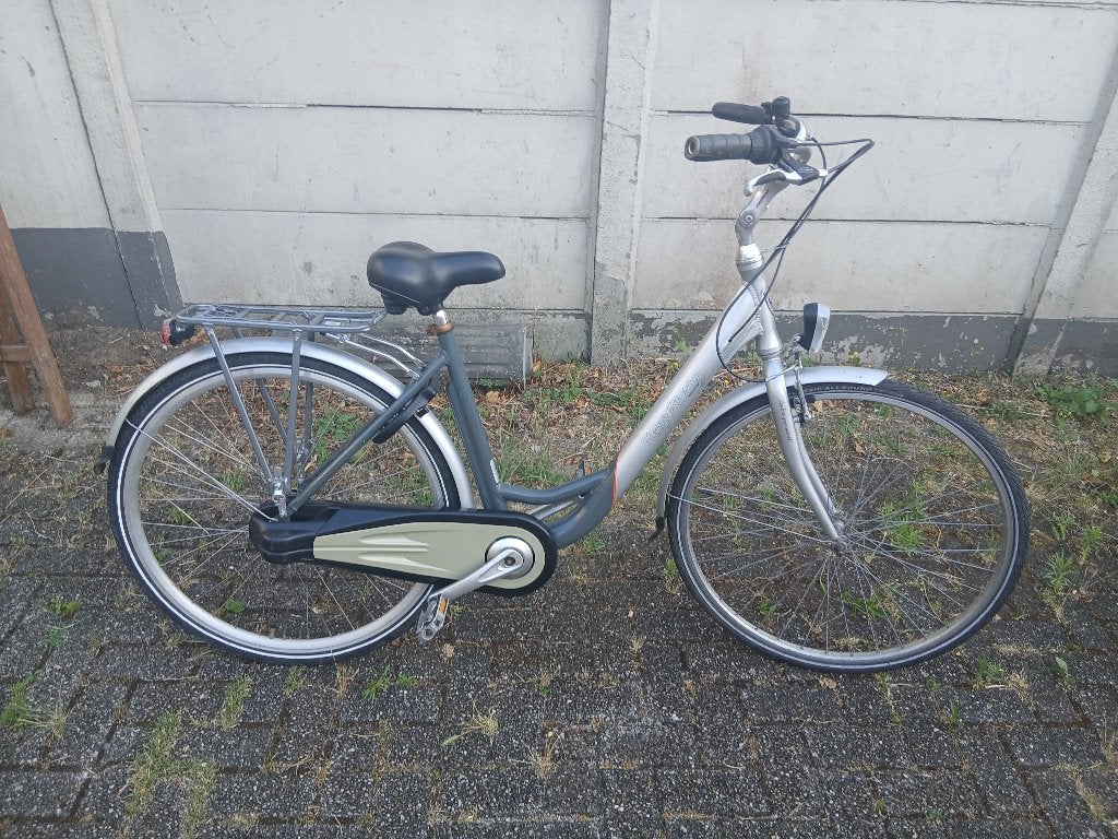 Dames stadsfiets 28 inch, Gebruikt, Velgrem, 47 tot 50 cm, Versnellingen