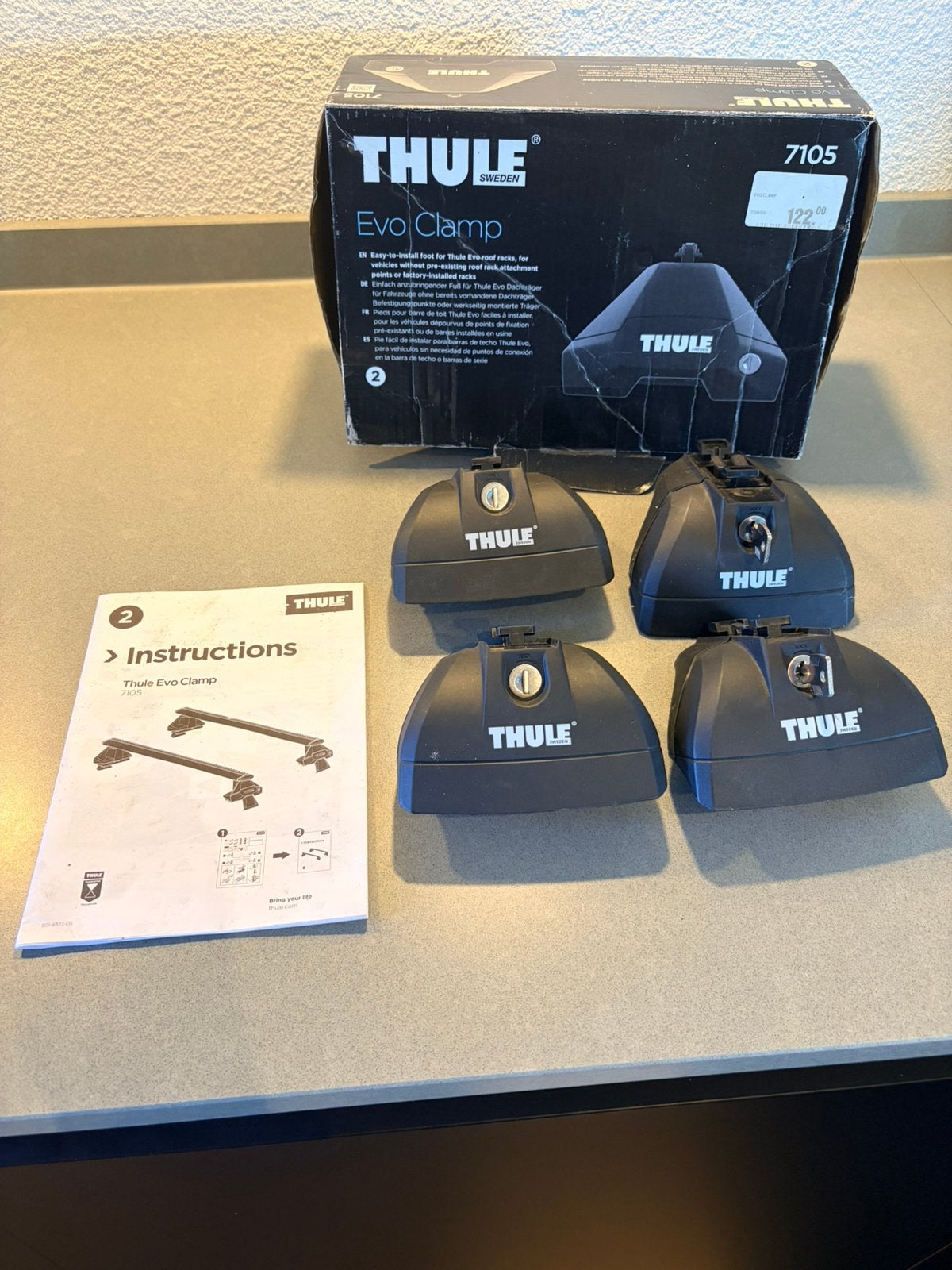 THULE VOETSET EVO CLAMP 7105, Ophalen of Verzenden, Zo goed als nieuw