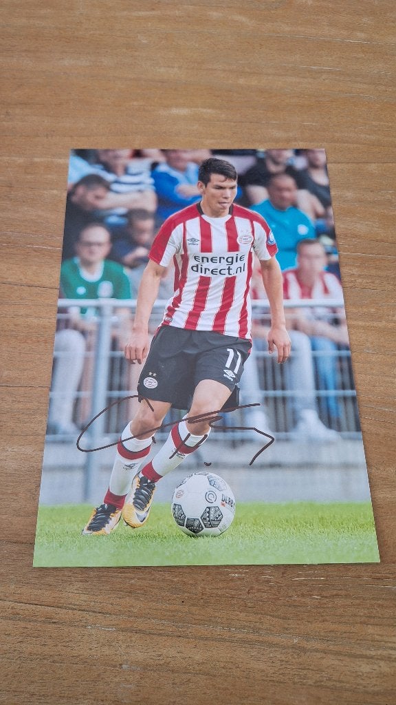 Foto 20x30 cm met handtekening; Hirving Lozano # PSV, Ophalen of Verzenden, Nieuw, PSV, Overige typen