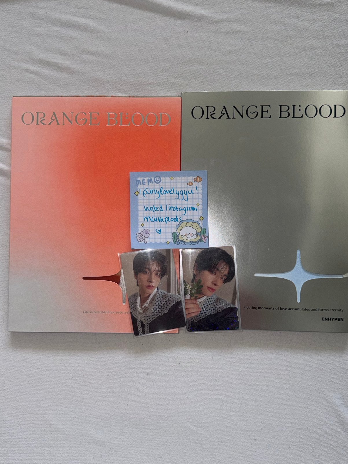Enhypen orange blood set kalpa & ksana album jake inclusions, Ophalen of Verzenden, Zo goed als nieuw, Cd of Plaat