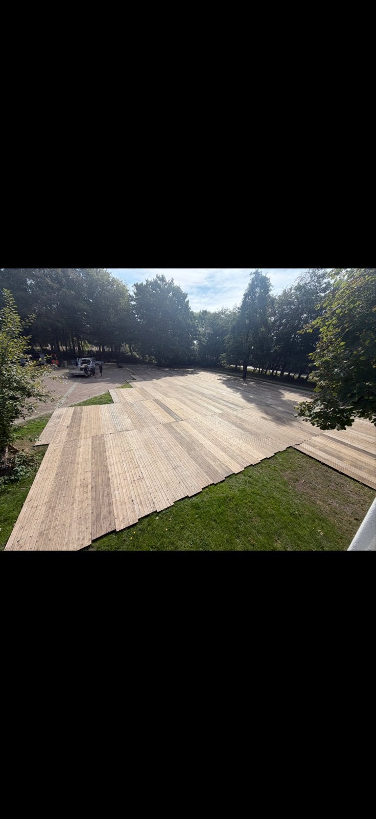 Te huur: 100m² vlonder vloer (40 delen van 5x50), Ophalen, Gebruikt, Hout