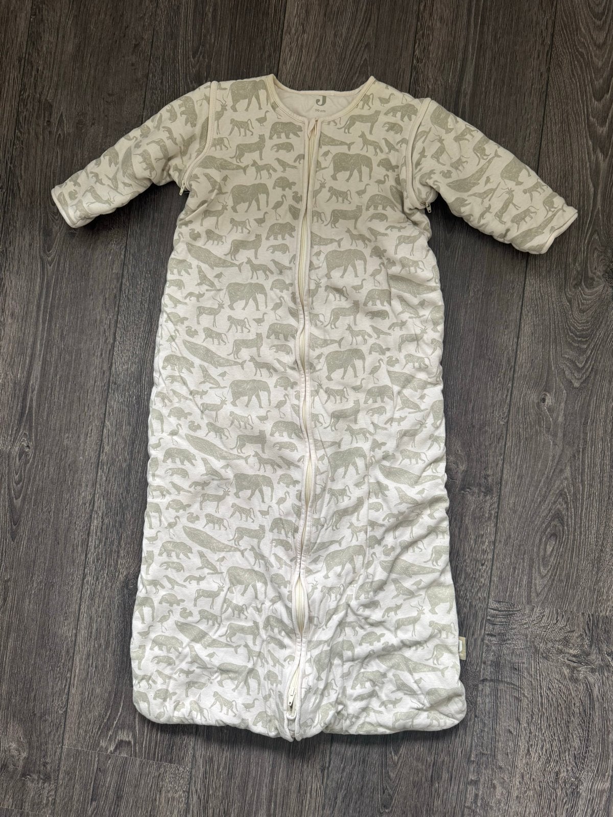 Jollein slaapzak 110 cm met dierenprint, Ophalen, Gebruikt, Jollein, Beige