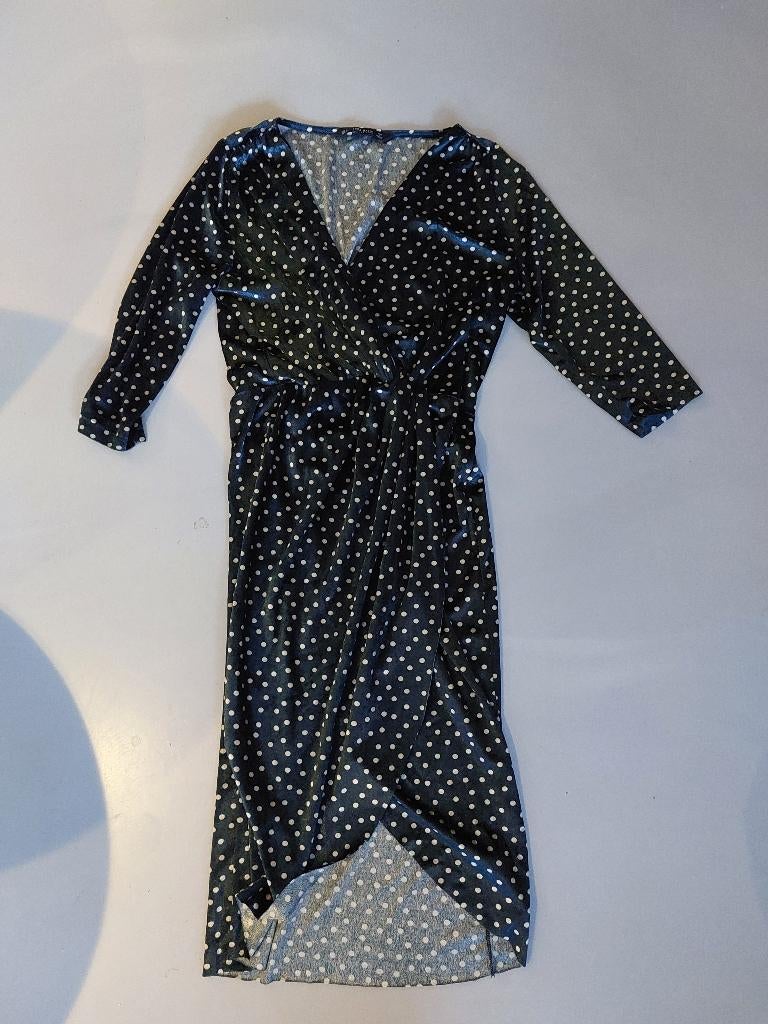 Mooie velours jurk Zara basic, maat L, Kleding | Dames, Maat 42/44 (L), Ophalen of Verzenden, Zara Basic, Gedragen