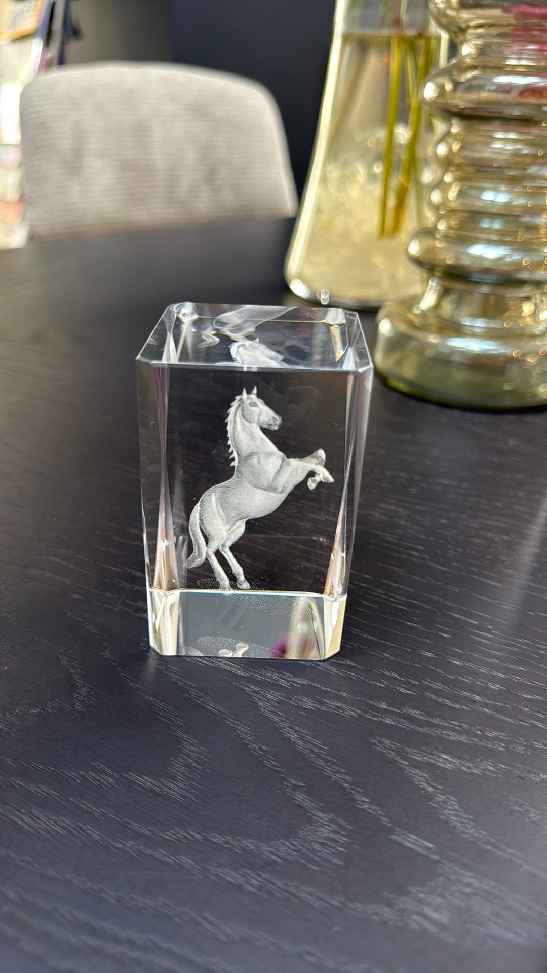 Hologram, laser gravure in glas 20 stuks met lampje, Verzamelen, Beelden en Beeldjes, Ophalen, Nieuw, Dier