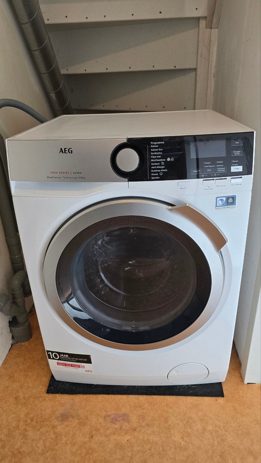 AEG L7WE96ES 7000 Series KOMBI was-droogcombinatie, 8 tot 10 kg, Ophalen, Gebruikt, 85 tot 90 cm
