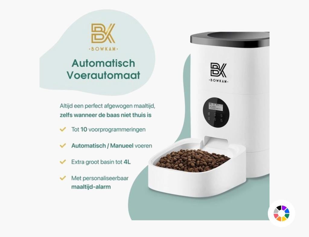 Bowkam automatische katten voerbak. Wit., Ophalen of Verzenden