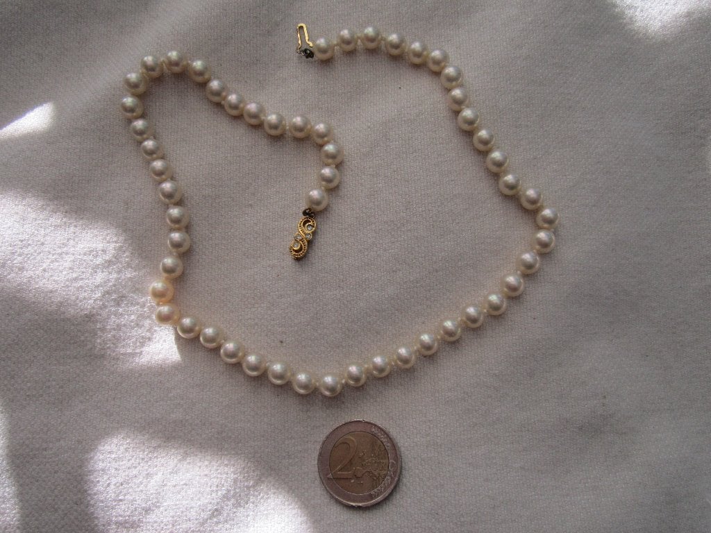 2.  Vintage parels,  47cm / 9mm, Ophalen, Overige materialen, Ketting