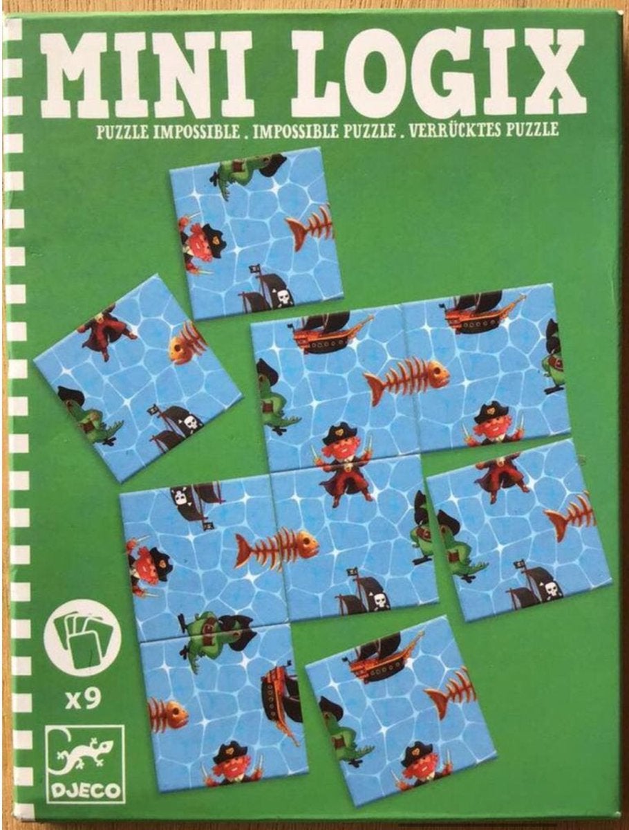 Mini Logix piraat puzzel / breinbreker - vanaf 6 jaar - ZGAN, Ophalen of Verzenden, Minder dan 500 stukjes, Zo goed als nieuw