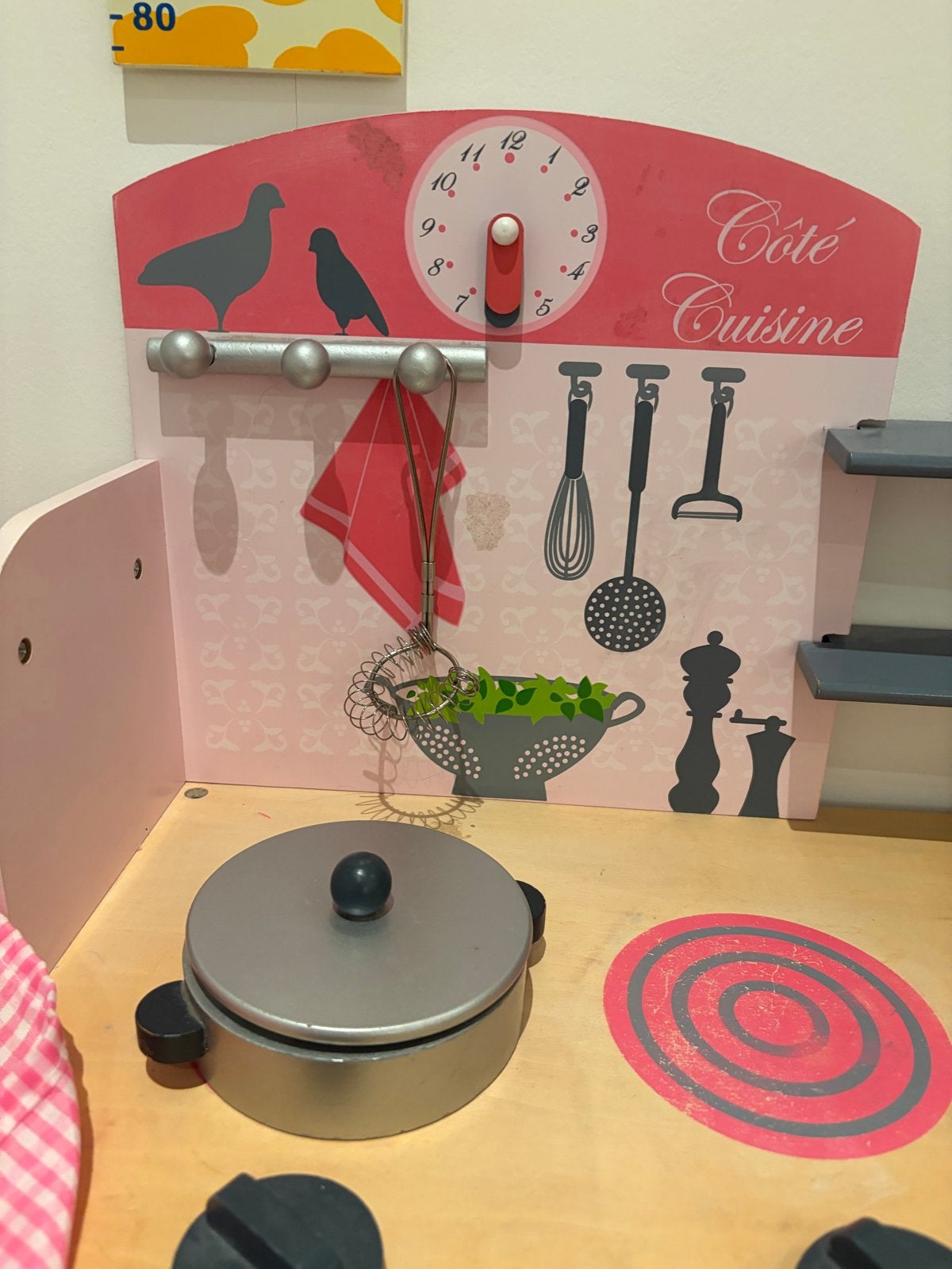 Janod Houten Speelkeuken - Roze met enkele accessoires, Ophalen, Gebruikt, Hout, Speelkeuken