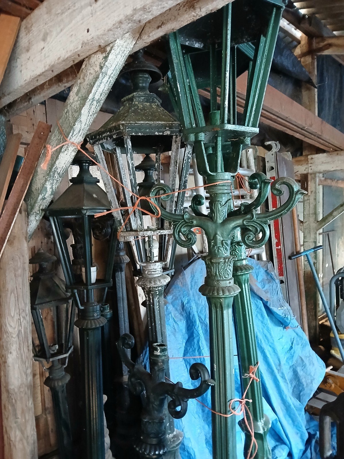 9 stuks tuinlantaarns, Ophalen, Staande lamp, Aluminium, Netvoeding