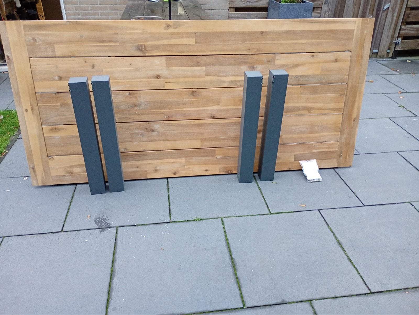 Royal Patio Sada tuintafel - Teakhout met aluminium poten, Tuin en Terras, Ophalen, Nieuw, Rechthoekig, Teakhout