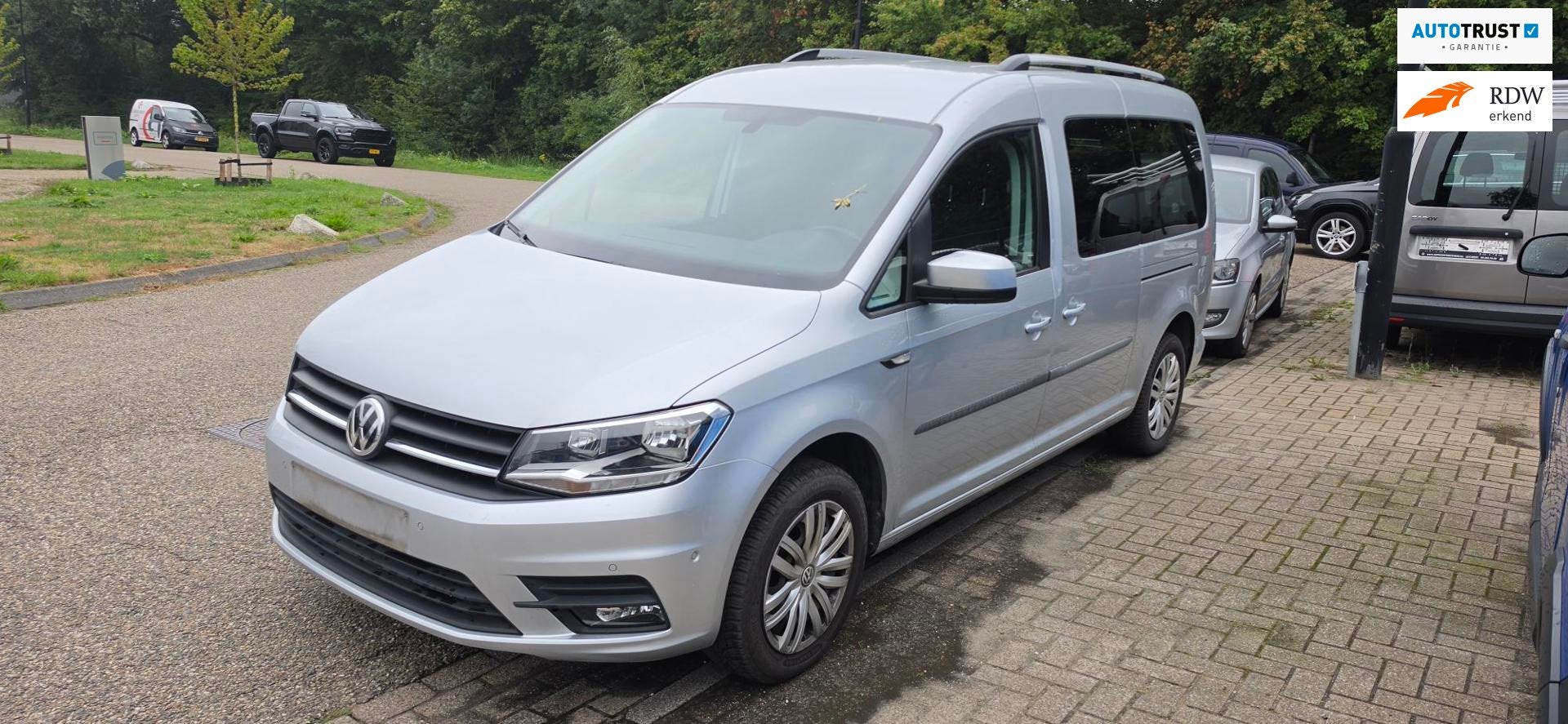 Volkswagen Caddy Maxi 1.4 TSI Maxi 131PK 7 pers Clima Cruise, Voorwielaandrijving, Start-stop-systeem, Gebruikt, Zwart