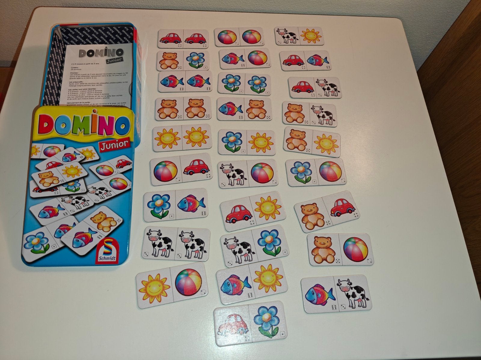 Kinder Domino Junior - Schmidt Spellen, Ophalen of Verzenden, Zo goed als nieuw, Puzzelen