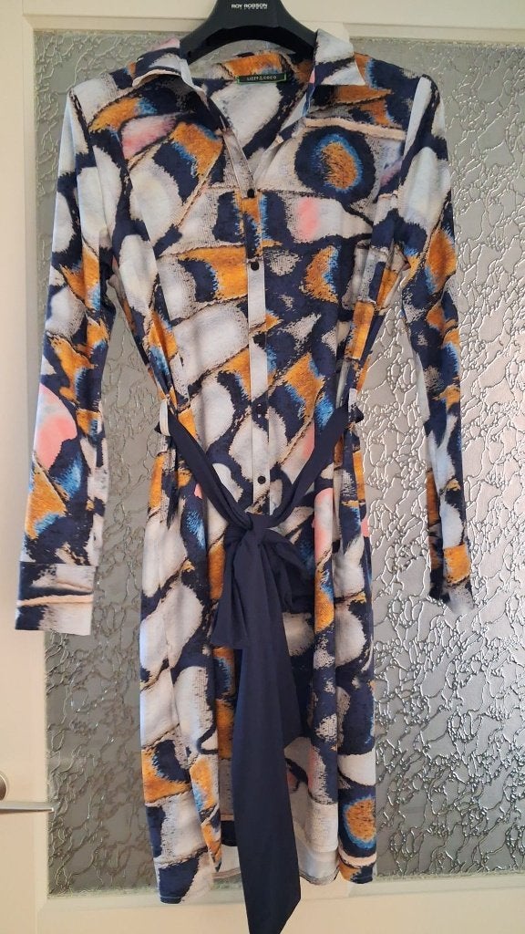 Koopjes! Lizzy & Coco dames jurk travelstof L - nieuwstaat, Kleding | Dames, Overige kleuren, Maat 42/44 (L), Ophalen of Verzenden