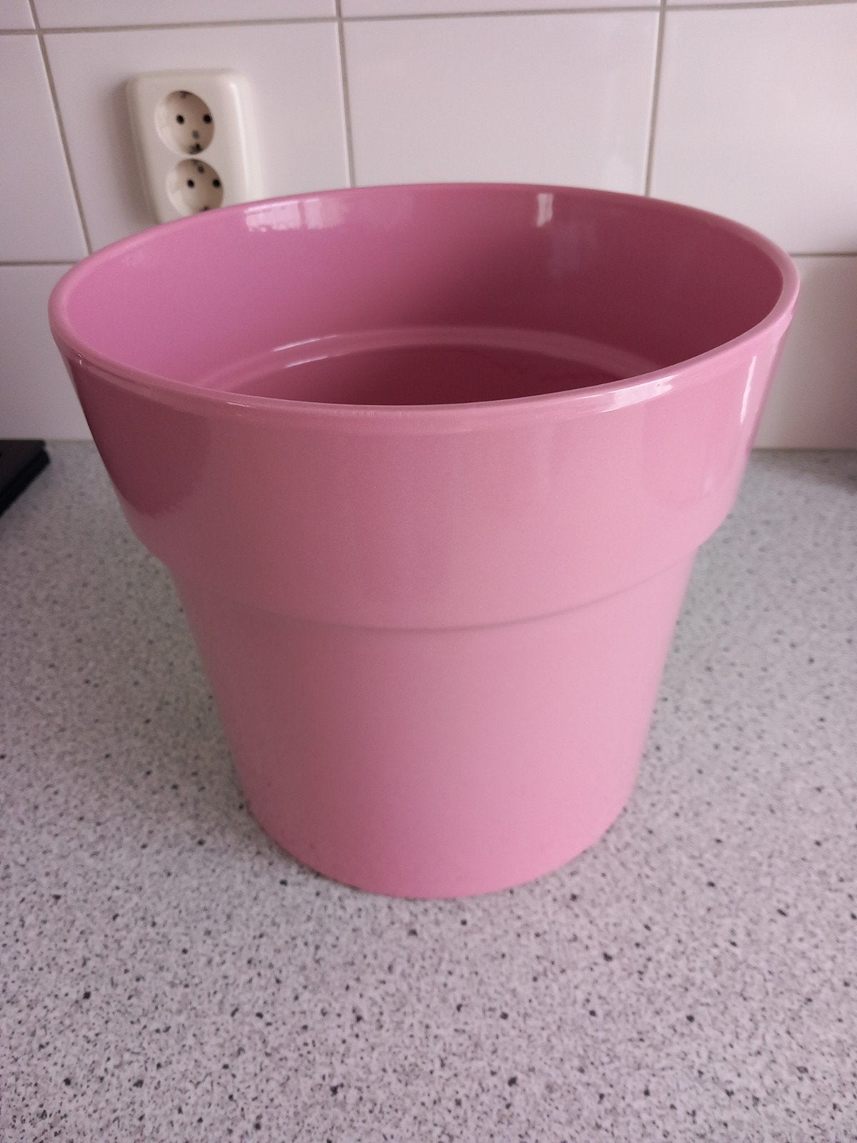 Roze aardewerk geglazuurde bloempot, Tuin en Terras, Ophalen