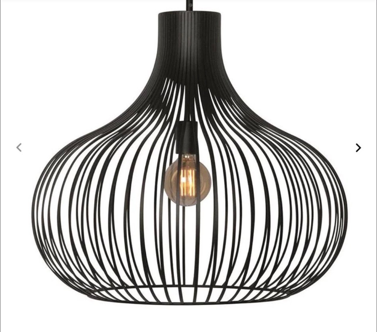 Freelight hanglamp Aglio 60 cm, zwart, Ophalen of Verzenden, Zo goed als nieuw