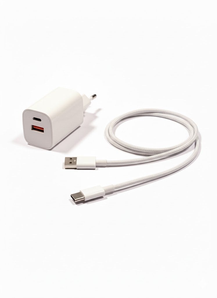 Snel lader, 3.1A, USB-A+USB-C,  2 mtr usb-c kabel, telefoon, Telecommunicatie, Mobiele telefoons | Telefoon-opladers, Verzenden