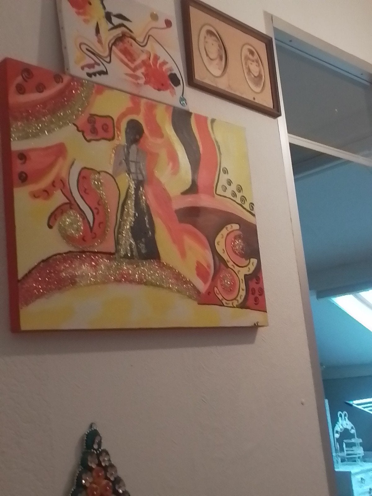 Mooie canvasdoeken met glittereffect, Ophalen of Verzenden