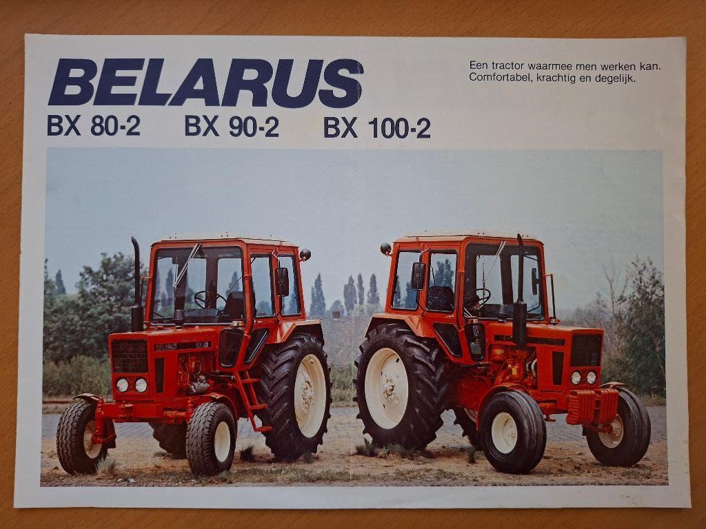 Folder Belarus BX 80-2, BX 90-2 en BX 100-2 Nederlandstalig, Verzenden, Gelezen, Tractor en Landbouw