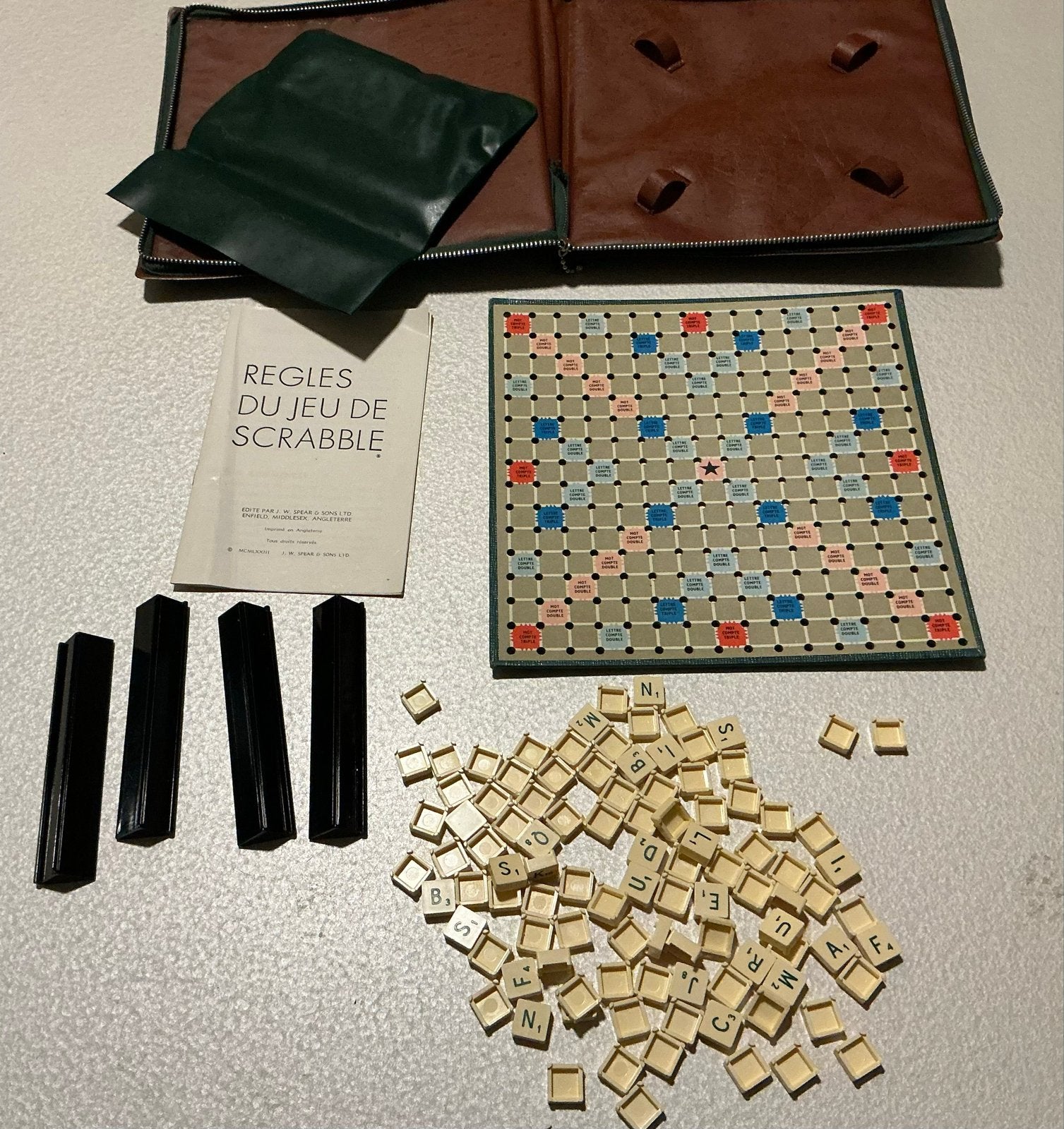 Vintage Scrabble de Luxe de Voyage - Reisspel (1973), Drie of vier spelers, Verzenden, Gebruikt, Reisspel