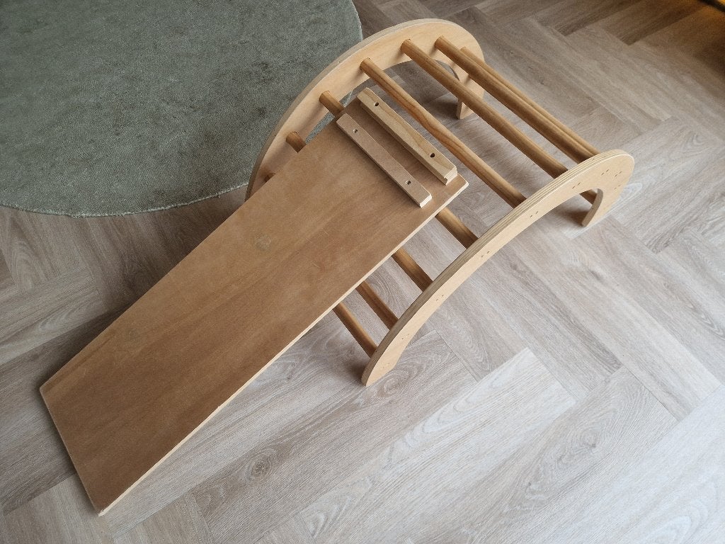 Klimrek binnen - Houten klimboog met glijbaan - Innovakids, Kinderen en Baby's, Speelgoed | Houten speelgoed, Ophalen, Gebruikt