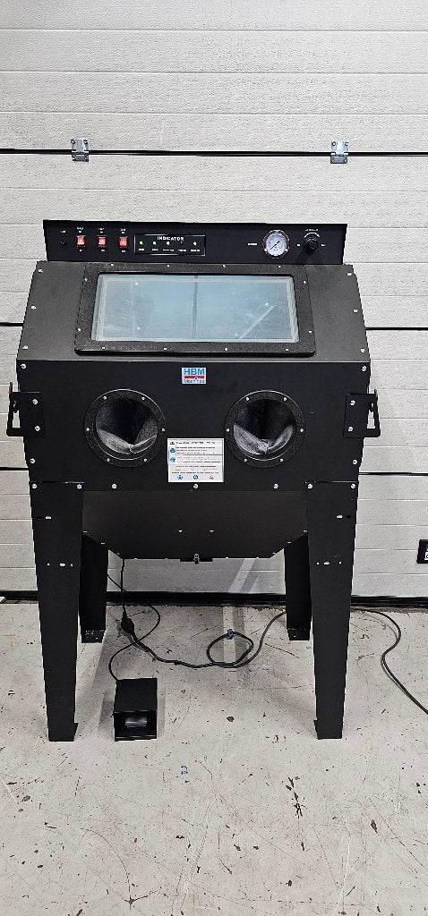 HBM SBC 350 Straalcabine met Afzuiging - MAT ZWART