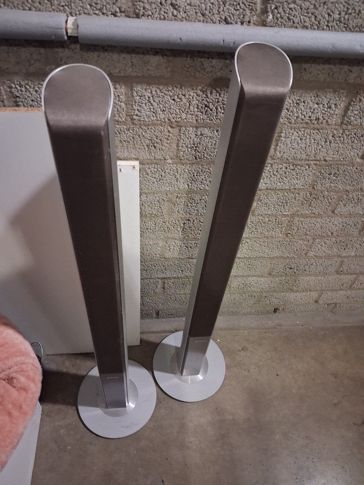 2x Sony Vloerstaande Speakers - Home Cinema - Zwart/Zilver, Ophalen of Verzenden, Sony