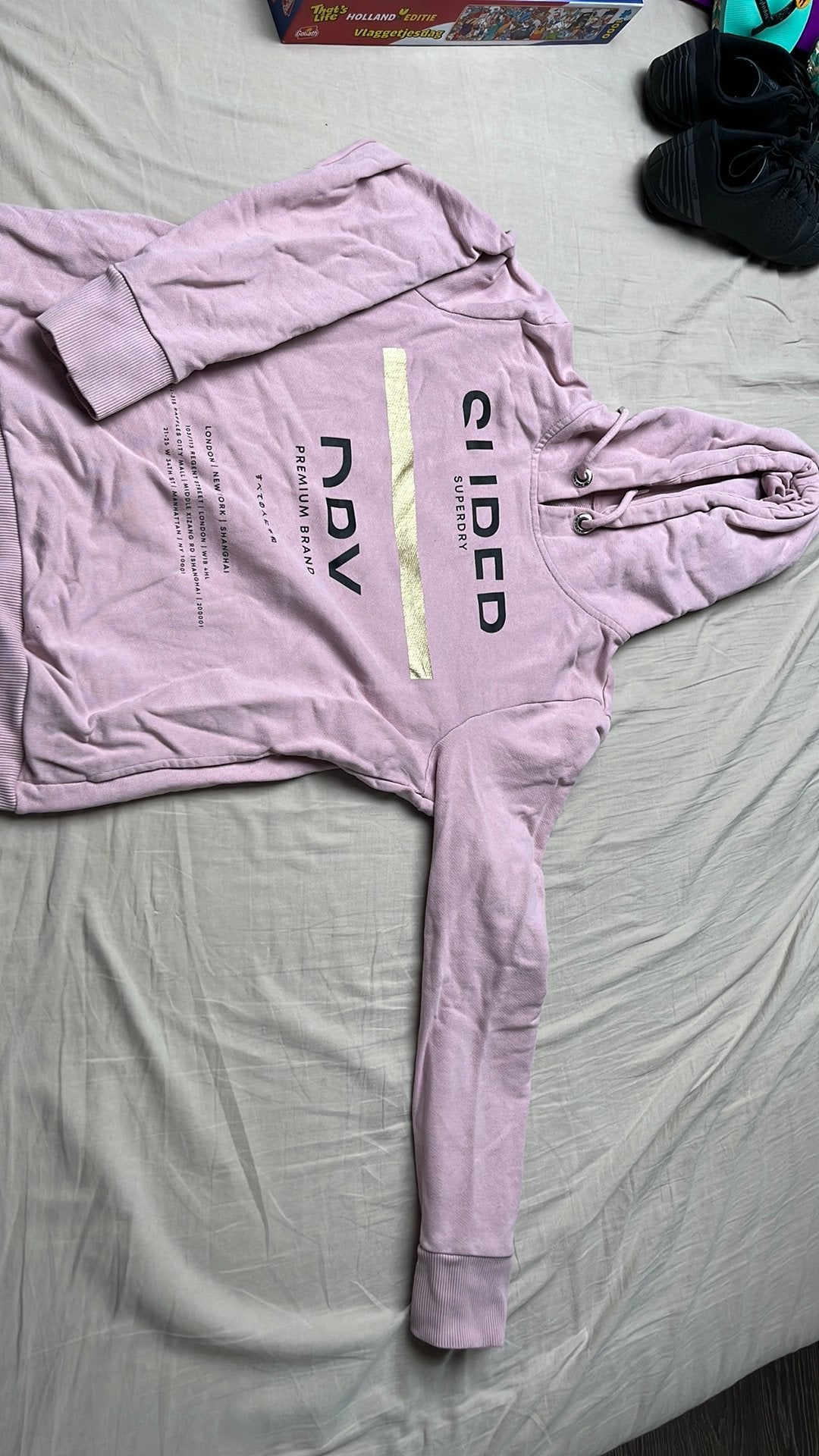 Superdry hoodie roze maat 42, Ophalen of Verzenden, Zo goed als nieuw, Maat 38/40 (M), Roze