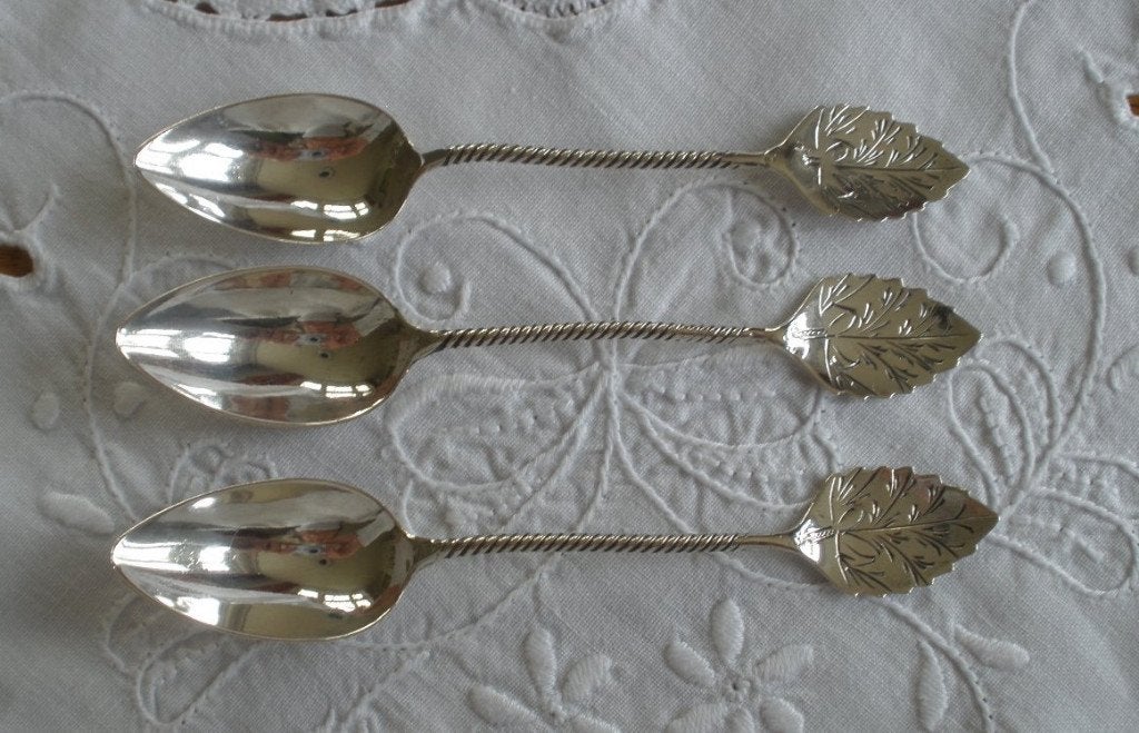 3 Zilveren lepeltjes, Ophalen of Verzenden, Zilver