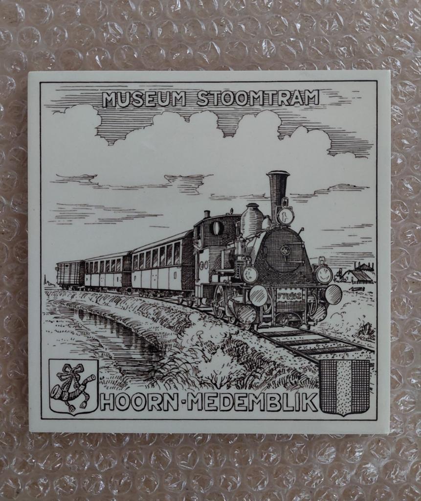 Tegel Museum Stoomtram Hoorn-Medemblik made in  Germany, Ophalen of Verzenden