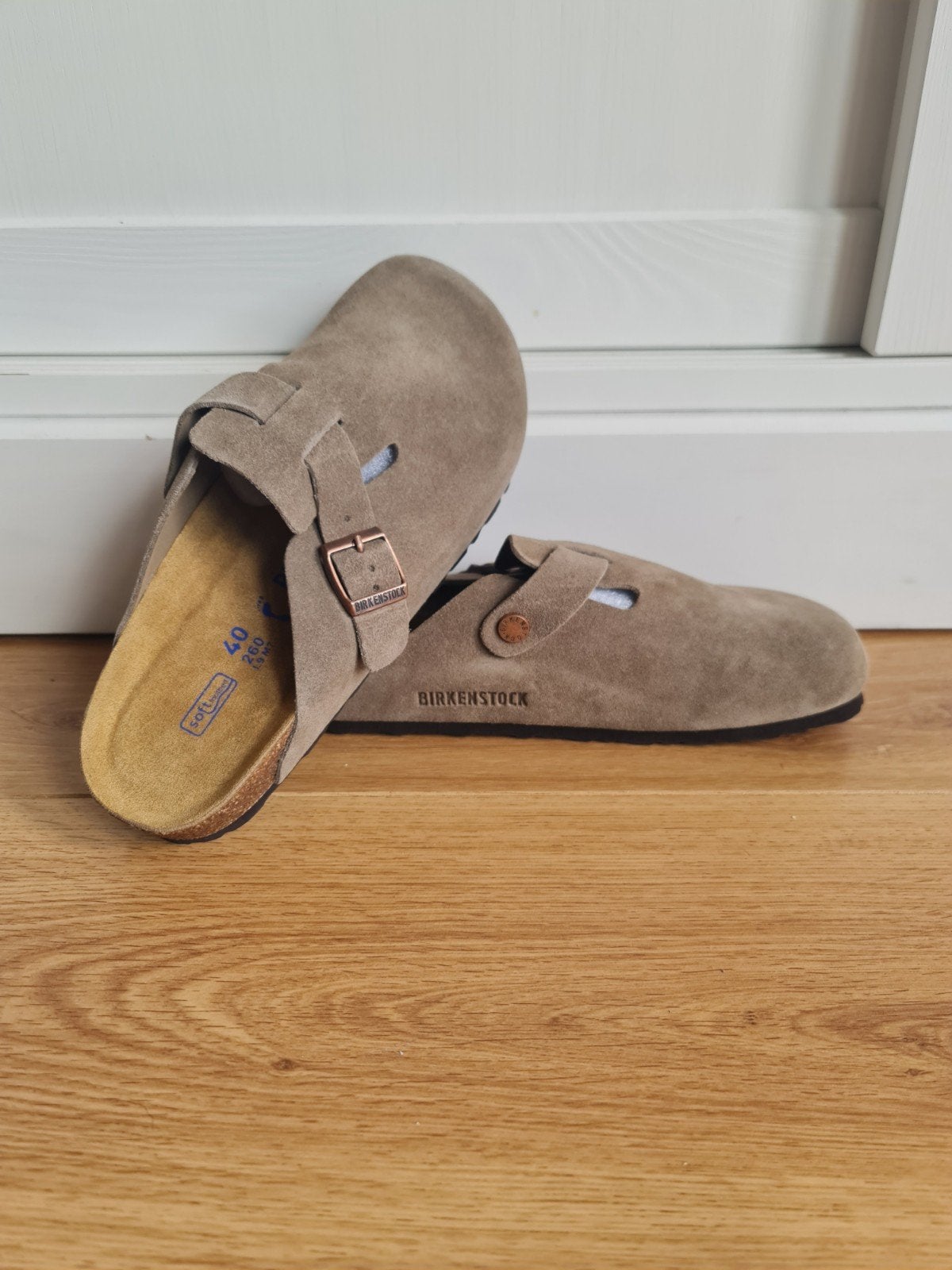 Birkenstock Boston Beige maat 40, Kleding | Dames, Schoenen, Verzenden, Zo goed als nieuw, Birkenstock, Instappers