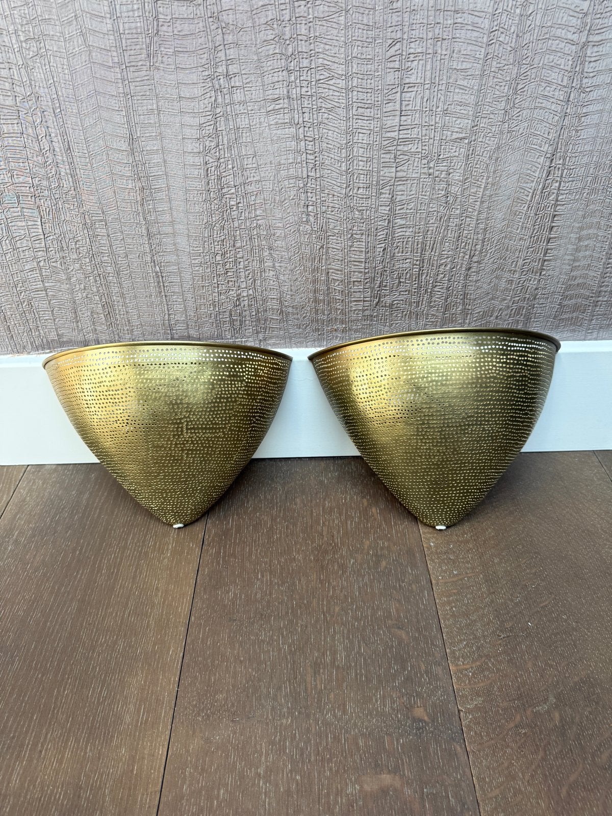 Set van 2 gouden wandlampen Ibiza boho marrakesh, E14 (klein), Ophalen of Verzenden, Zo goed als nieuw, Goud