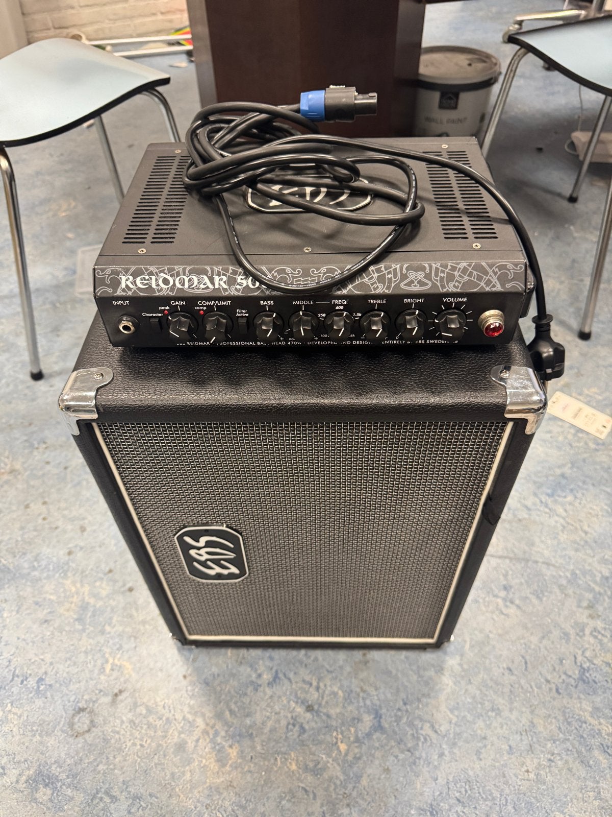 EBS Reidmar 500 basversterker met EBS 112CL speakerkast, Muziek en Instrumenten, Versterkers | Bas en Gitaar, Ophalen, Gebruikt