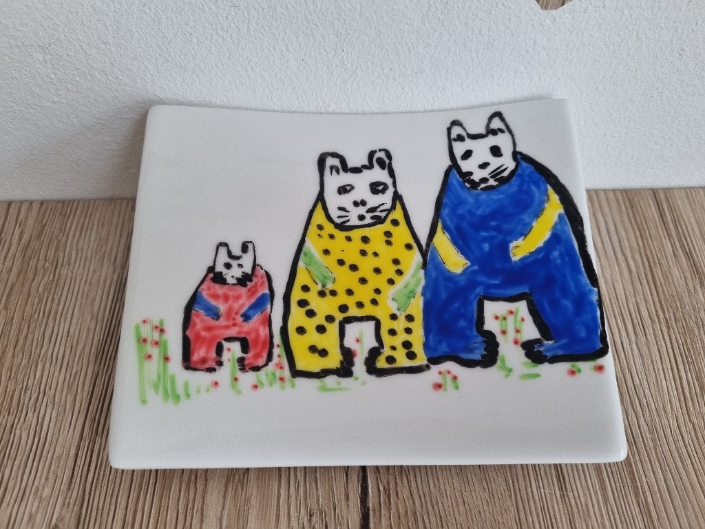 Prachtig Vintage Serveer schaaltje Kat Poes maxwell williams, Verzenden, Zo goed als nieuw, Porselein, Bord of Schaal