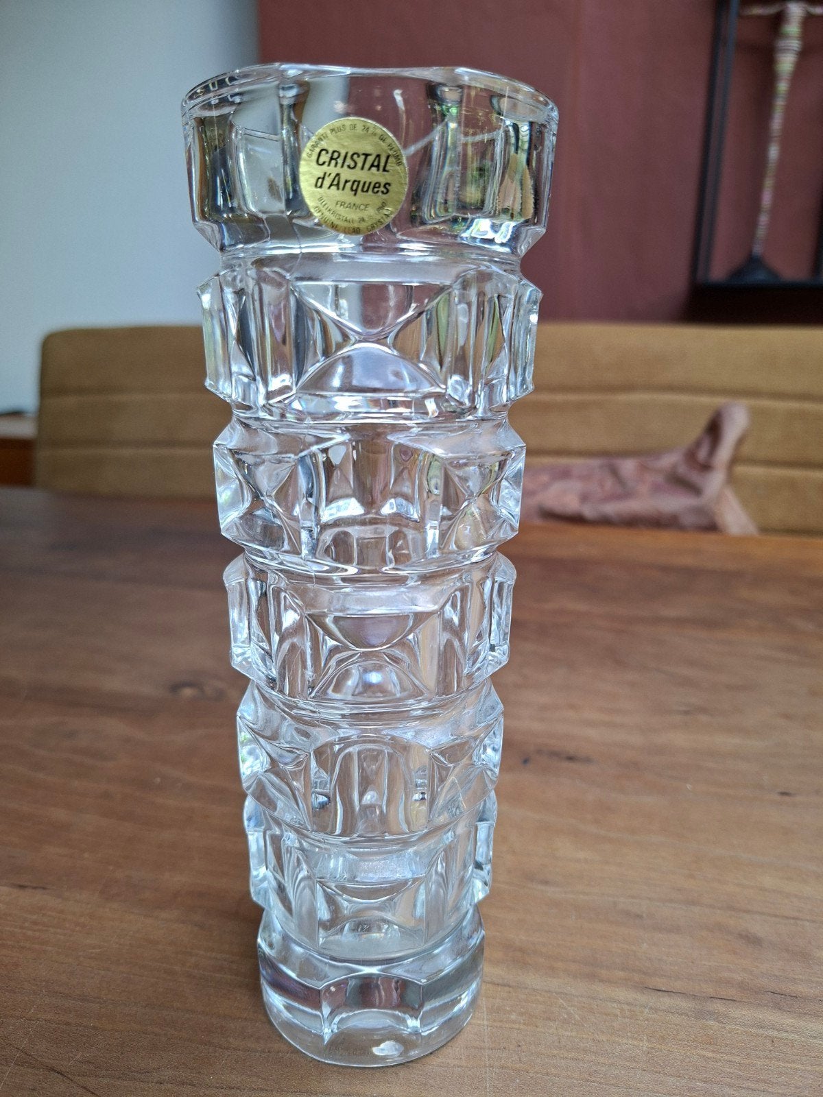 Kristallen vaas Cristal d'Arques, helemaal gaaf, Ophalen of Verzenden