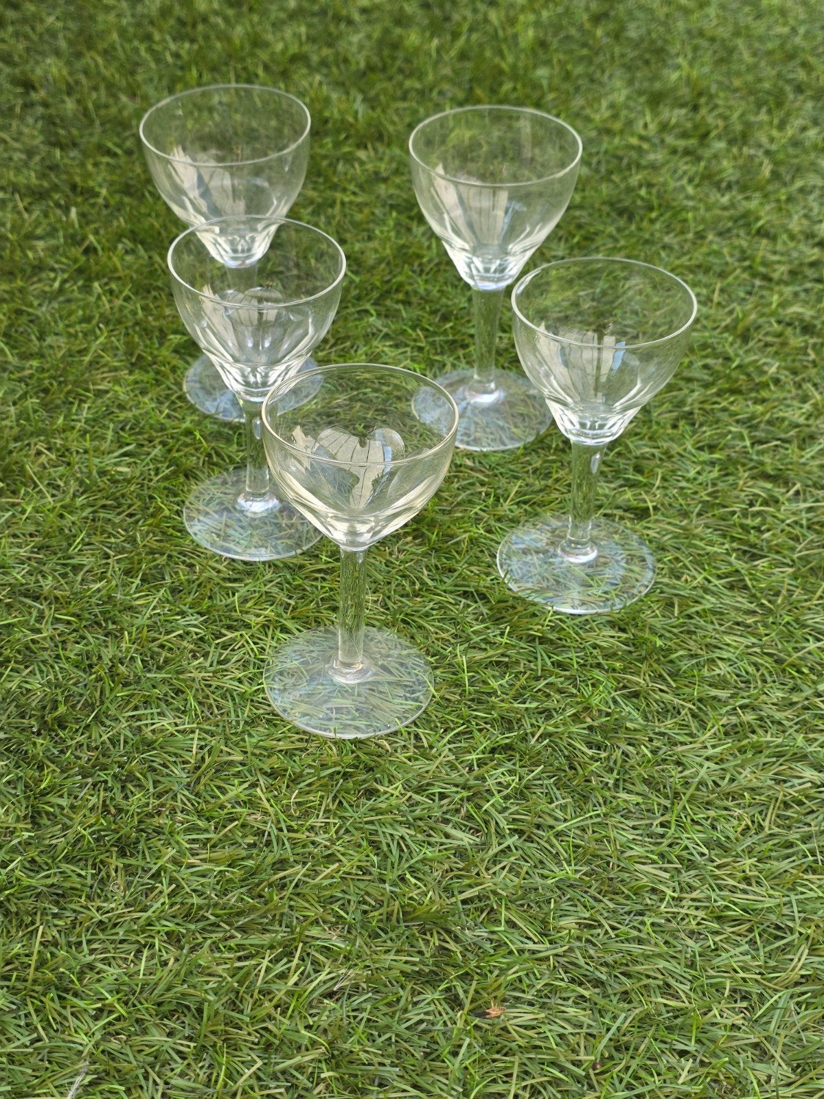 Set van 5 Vintage Kristallen Glazen, Ophalen of Verzenden
