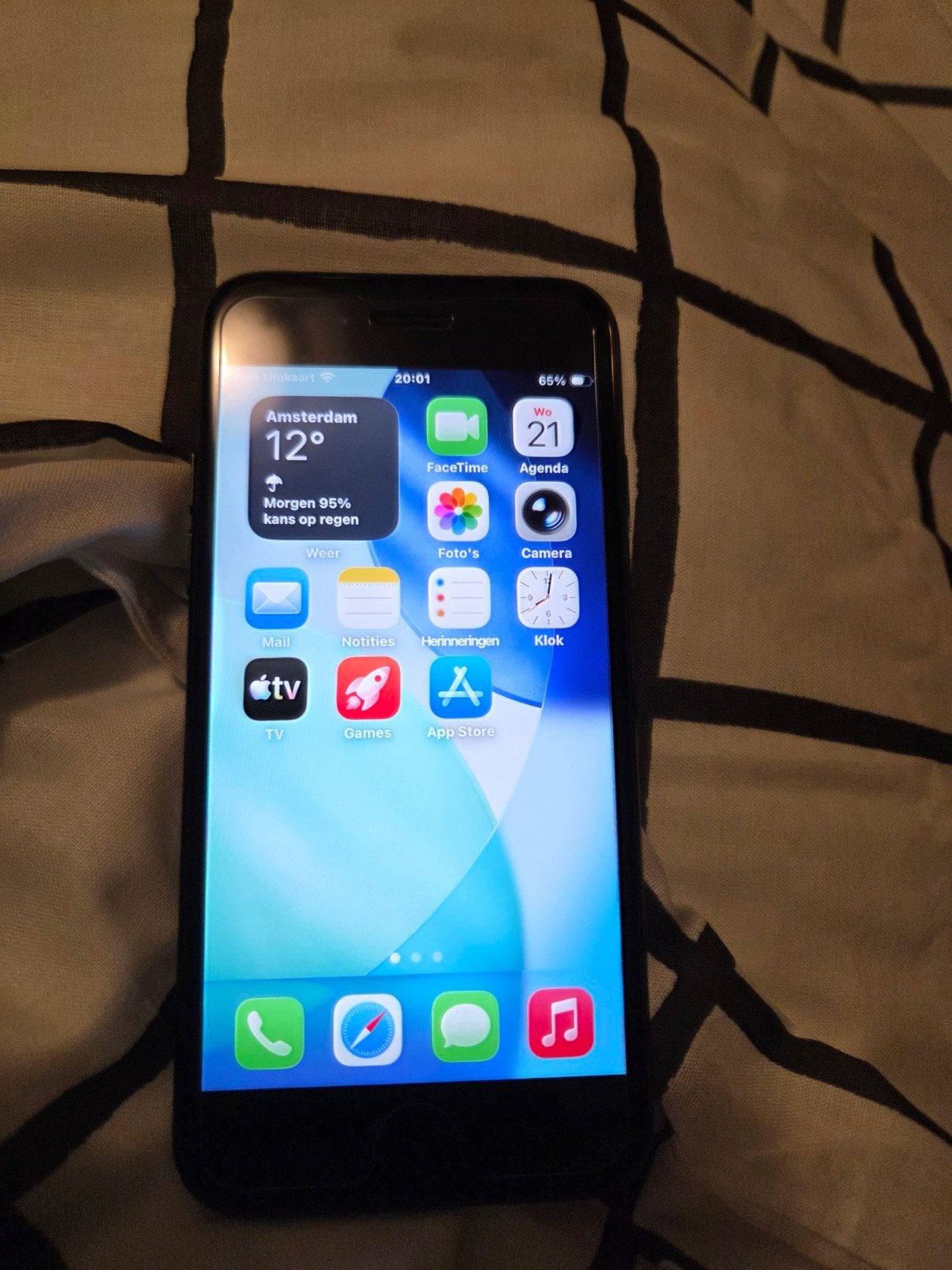 iPhone se 2020 64 gb, Ophalen, Gebruikt, Zwart, 64 GB
