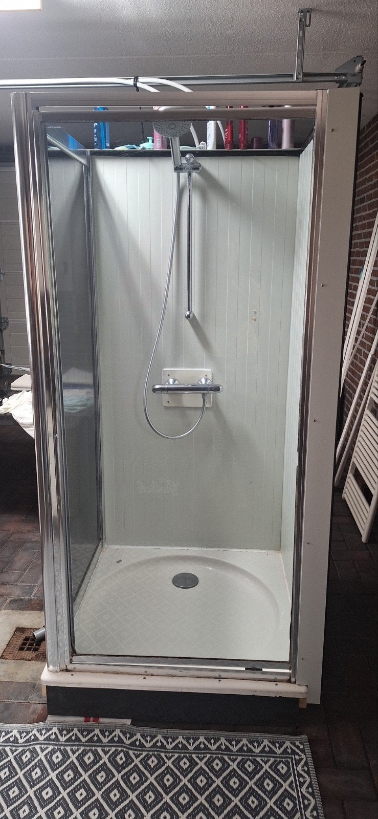 Mobiele douchecabine met thermostaatkraan, Ophalen, Gebruikt, Douche
