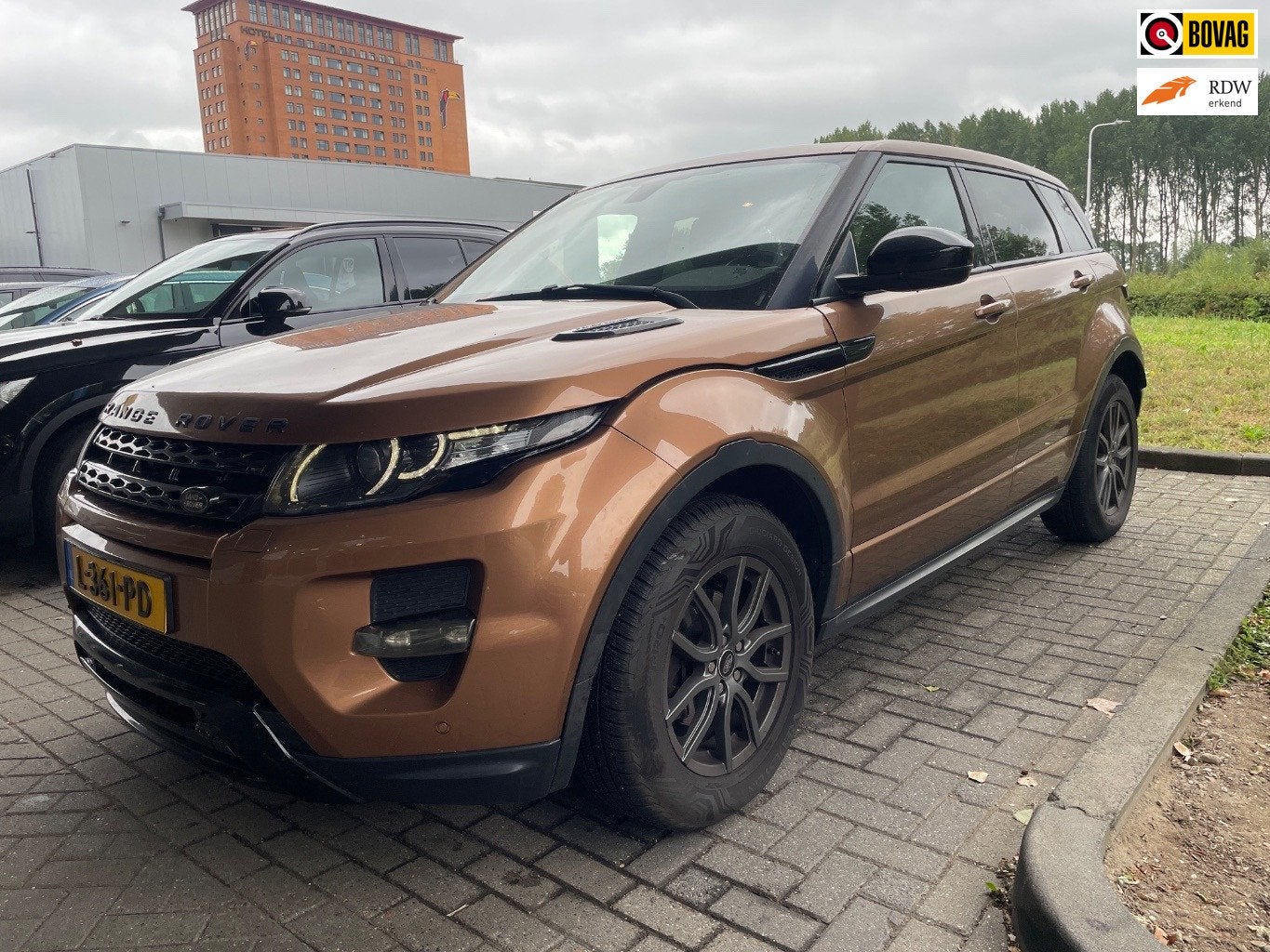 Land Rover Range Rover Evoque 2.0 Si 4WD Prestige Automaat,, Auto's, Zwart, Bruin, Leder, Bedrijf
