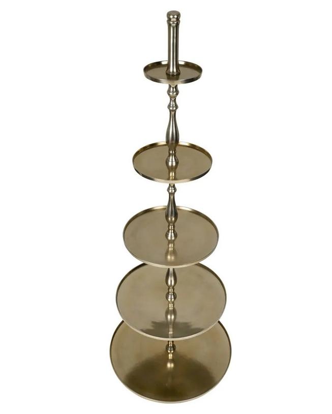 LUXE Etagère champagne goud rond 5 lagen hoogte 170cm, Ophalen, Wilms, Zo goed als nieuw, Info@houseofcoco.nl