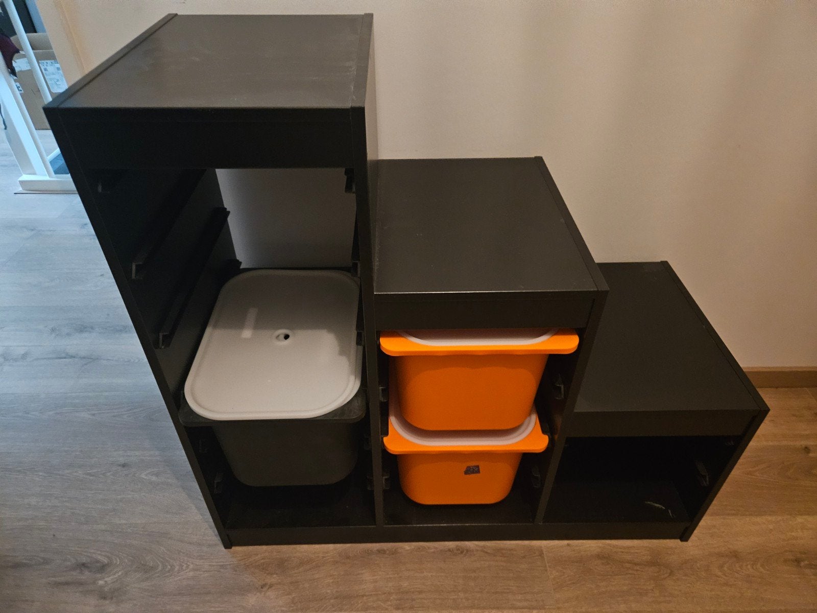 ikea trofast zwart incl bakken, Huis en Inrichting, Kasten | Ladekasten, Ophalen, 50 tot 100 cm, Zo goed als nieuw, Minder dan 100 cm
